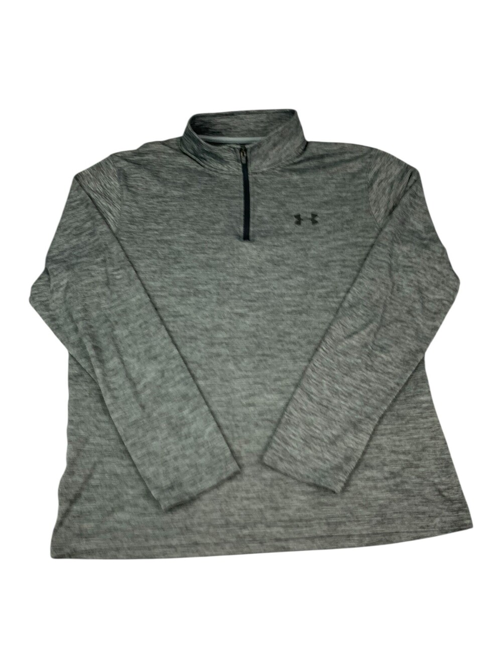 Under Armour 1/4 Zip Pullover Top, Heat Gear, Heather Gray, Men’s Size Large